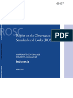 Report On The Observance of Standards and Codes (ROSC) : Indonesia