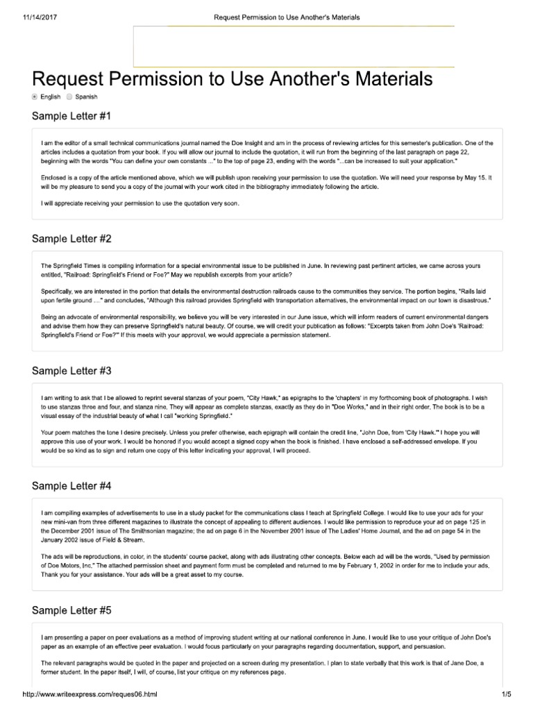 Request Letter | PDF