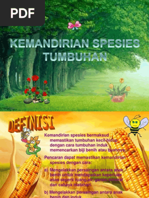 Kemandirian Spesies Tumbuhan Pdf