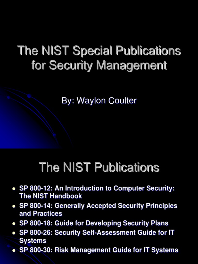 NIST Security Management Guide | PDF | Vulnerability (Computing ...