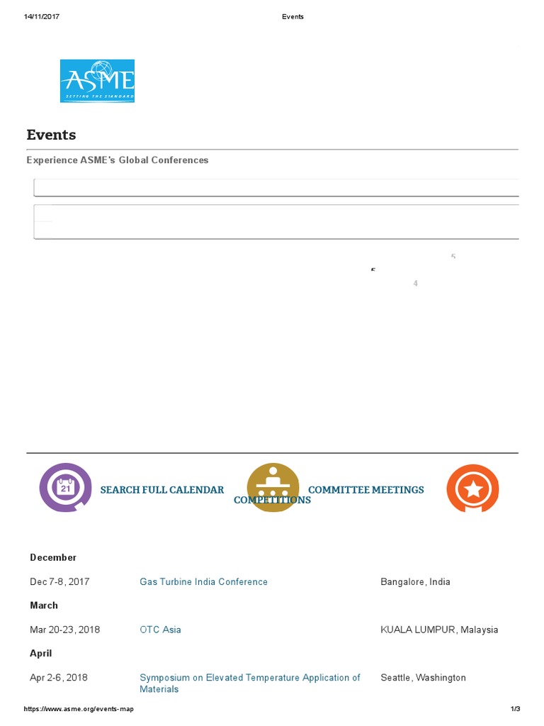 Upcoming ASME Global Conferences | PDF | Technology & Engineering