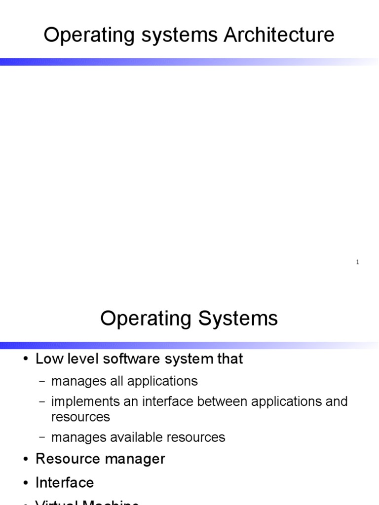 Operating Systems Architecture: Understanding OS Components and Layers ...