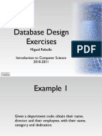 Database Design Exercises: Miguel Rebollo Introduction To Computer Science 2010-2011