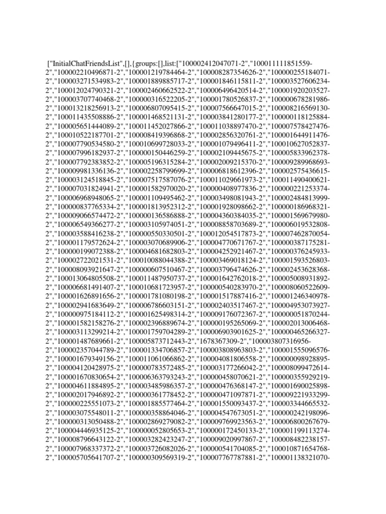 Initial Chat Friends List