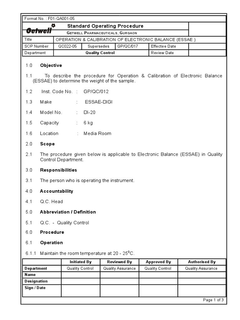 Operation & Calibration of Electronic Balance022 Weighing Scale