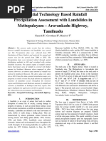 Geospatial Technology Based Rainfall Precipitation Assessment with Landslides in Mettupalayam - Aravankadu Highway, Tamilnadu