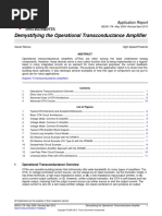 Demystifying The Operational Transconductance Amplifier: Application Report