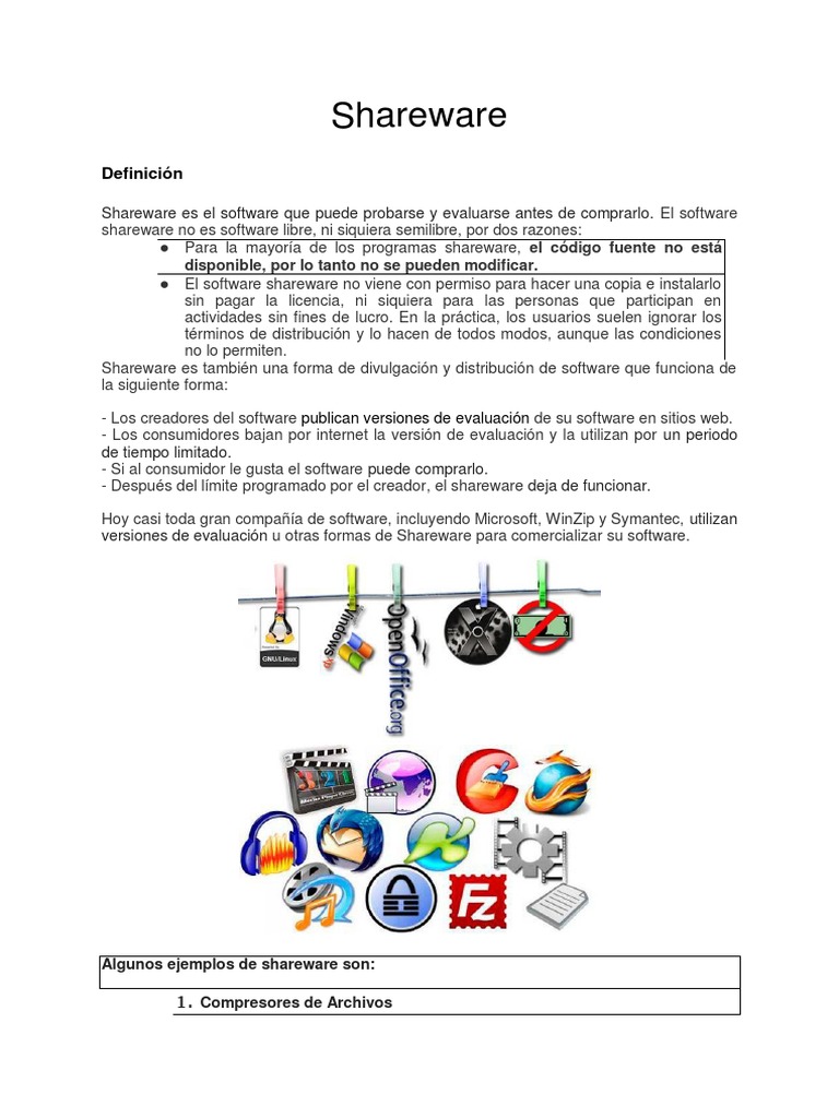 Shareware Software libre Software