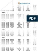 Jadwal World Cup 2010