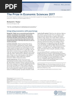 The Prize in Economic Sciences 2017: Richard H. Thaler