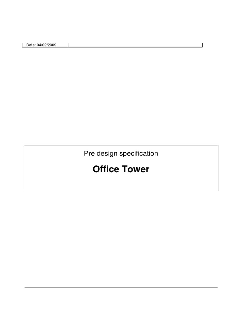 Office Tower Pre-Design Specifications | PDF | Transformer | Electrical ...