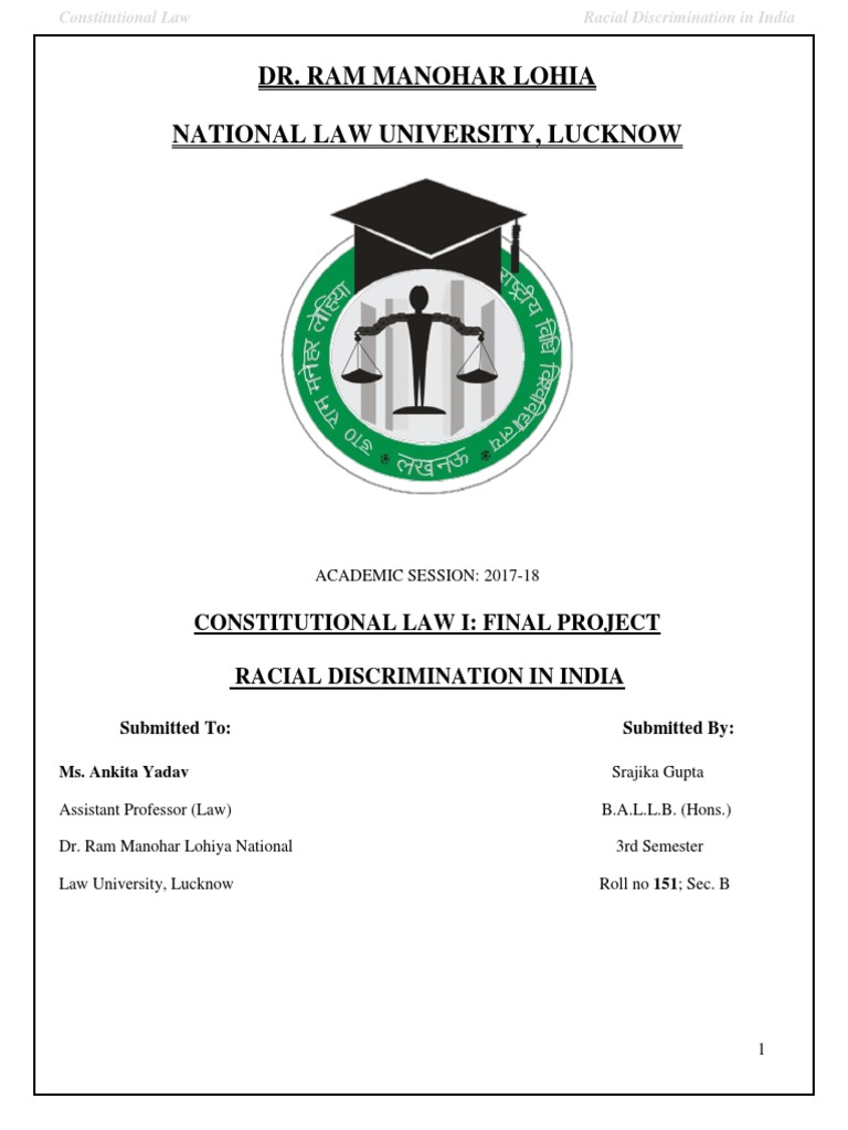 Dr. Ram Manohar Lohia National Law University, Lucknow PDF Brown V