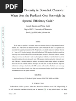 Multiuser Diversity in Downlink Channels: When Does The Feedback Cost Outweigh The Spectral Efficiency Gain?