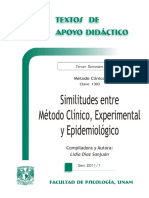 Similitudes Metodo Clinico, Exp, Epid