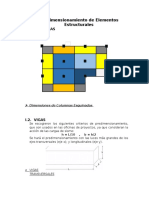 Predimensionamiento de Elementos Estructurales