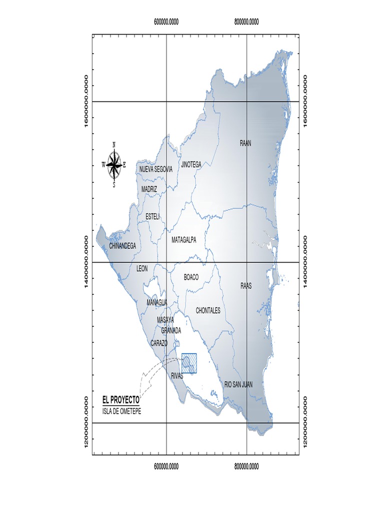 Mapa del Lago Cocibolca y Ometepe | PDF