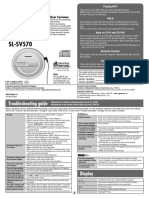 SL-J610V SL-SV573J SL-SV570: Portable CD Player