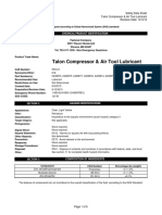 Talon Compressor and Air Tool Lubricant - SDS - English