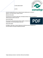 Reporte Semanal Del Día 16 A 20 de Octubre de 2017