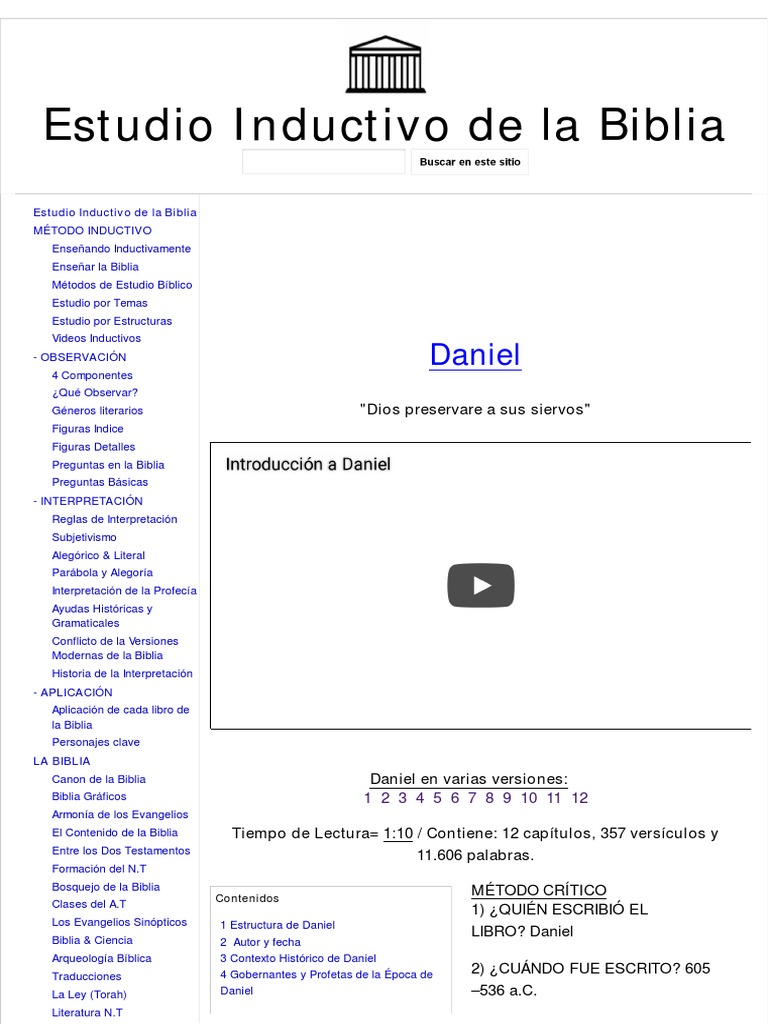 Estudio Inductivo del Libro de Daniel | PDF | Daniel (figura bíblica ...