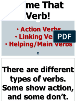 Action Verbs - Linking Verbs - Helping/Main Verbs