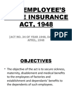 The Employee's State Insurance Act, 1948