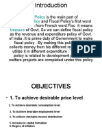 Introduction to Fiscal Policy Instruments & Objectives