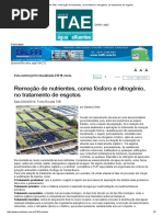 REVISTA TAE - Remoção de Nutrientes, Como Fósforo e Nitrogênio, No Tratamento de Esgotos