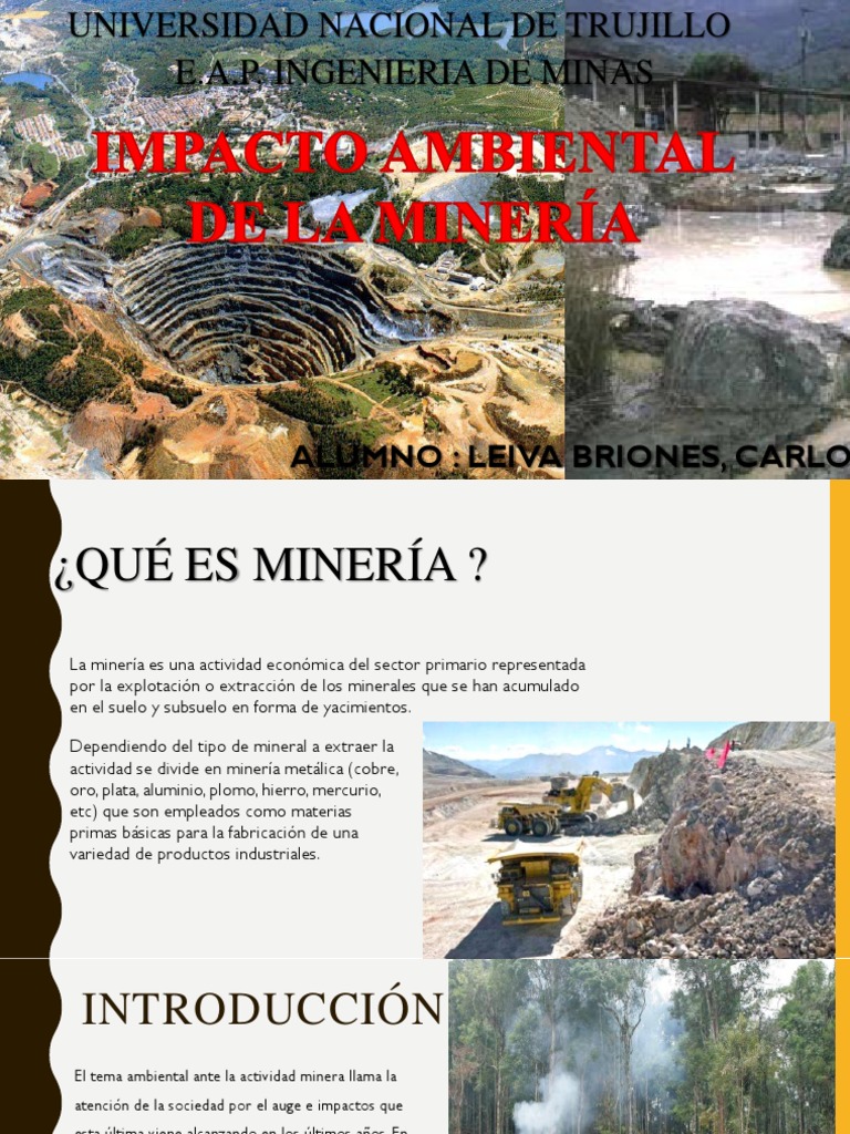 Impacto De La Mineria En El Medio Ambiente Leiva Pdf Minería