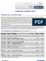 Analyse Du 24 Aout 2010: Resume de La Seance Hier