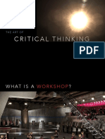 Workshop 1 the Art of Critical Thinking PPT PDF