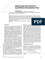 Fuzzy Multiple Regression Model for Estimating Software Development Time