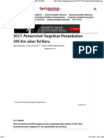 2017, Pemerintah Targetkan Penambahan 395 Km Jalan Tol Baru