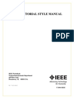 Ieee Editorial Style Manual: IEEE Periodicals Transactions/Journals Department 445 Hoes Lane Piscataway, NJ 08854 USA