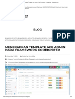 Menerapkan Template Ace Admin Pada Framework Codeigniter - Belajarphp