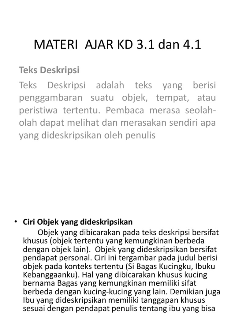 Materi Ajar KD 3.1 | PDF | Kajian Bahasa Asing | Fiksi Umum