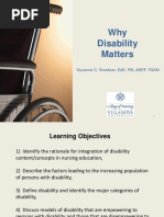 Why Disability Matters: Suzanne C. Smeltzer, Edd, RN, Anef, Faan