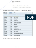 SAP Searching Class and Methods