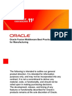 Oracle Fusion Middle Ware for Manufacturing