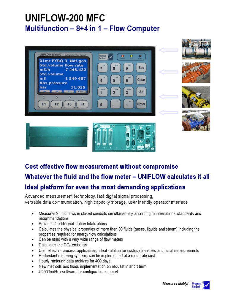 UNI200 Brochure Medium Rev7a | PDF | Flow Measurement | Natural Gas