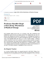 Professor Randhir Singh (1922–2016)_ Worldview of Radical Change - Aug 31, 2016