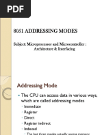 8051 Addressing Modes: Subject: Microprocessor and Microcontroller: Architecture & Interfacing