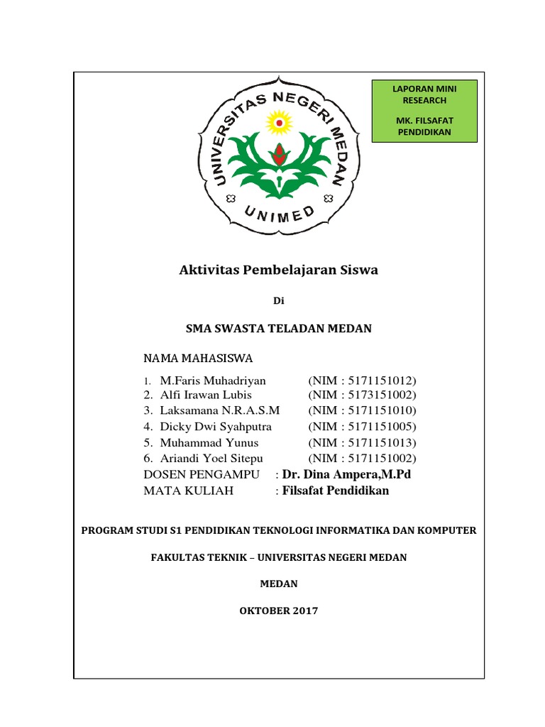 Mini Riset Filsafat Pendidikan (Nomor)(Contoh)