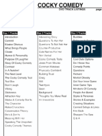 Cocky Comedy Workbook PDF