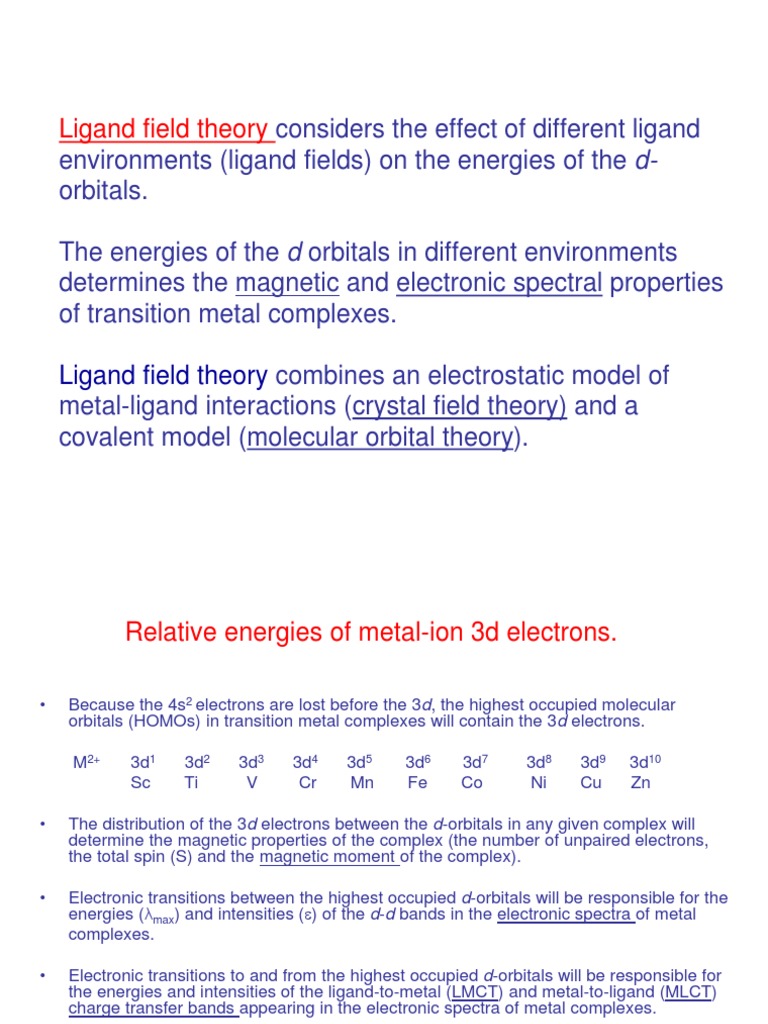 INTRODUCTION TO LIGAND FIELD THEORY PDF visual data 3