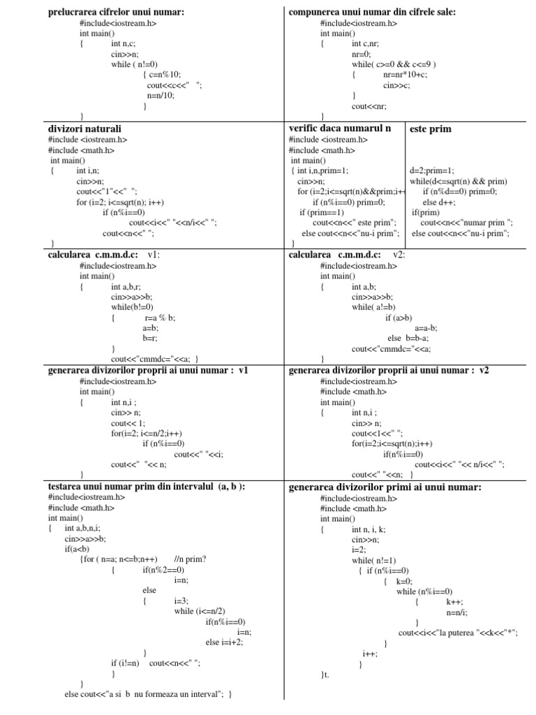 C++ Number Processing Algorithms | PDF