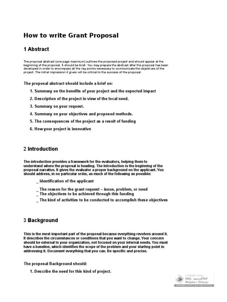 Grant Proposal Template 06 | PDF | Abstract (Summary) | Evaluation