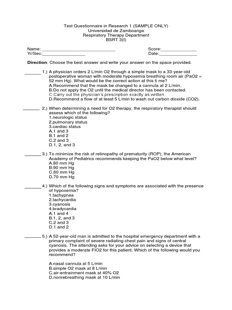 research paper test questions