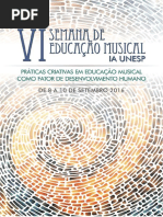 Anais Da VI Semana de Educação Musical
