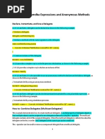 Delegates, Lamdba Expressions and Anonymous Methods: Declare, Instantiate, and Use A Delegate